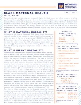 Black Maternal Health and Infant Mortality Disparities