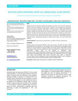 Multiple Large Peripheral Giant Cell Granuloma: a Case Report