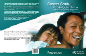 (WHO). Cancer Control: Knowledge Into Action
