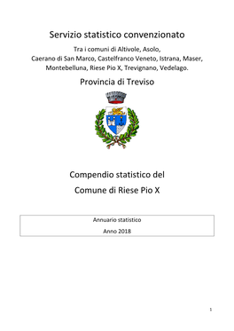 Annuario Statistico Del Comune Di Riese Pio X