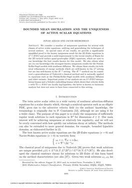 Bounded Mean Oscillation and the Uniqueness of Active Scalar Equations