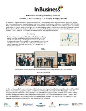 Central Opening Conference Report MB 2017-2018