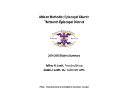 African Methodist Episcopal Church Thirteenth Episcopal District