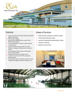 Hangar Complex – Senai International Airport