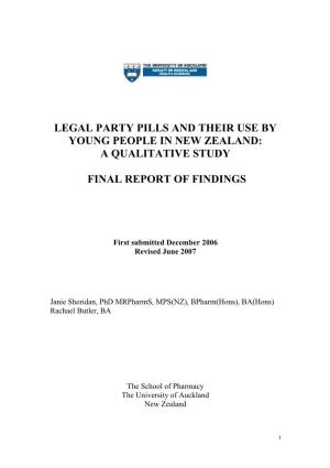 Legal Party Pills and Their Use by Young People in New Zealand: a Qualitative Study