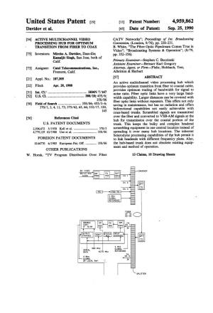 United States Patent (19) 11 Patent Number: 4,959,862 Davidov Et Al