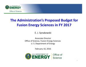 Fusion Budget Presentation