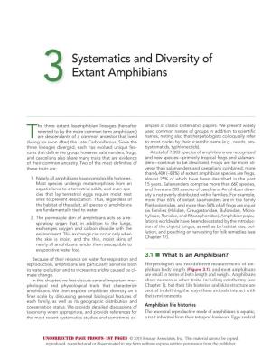 3Systematics and Diversity of Extant Amphibians