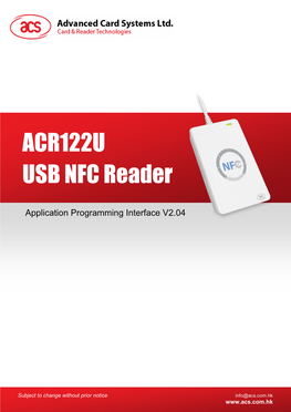 ACR122U Application Programming Interface V2.04