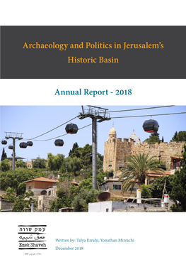 Archaeology and Politics in Jerusalem's Historic Basin 2018