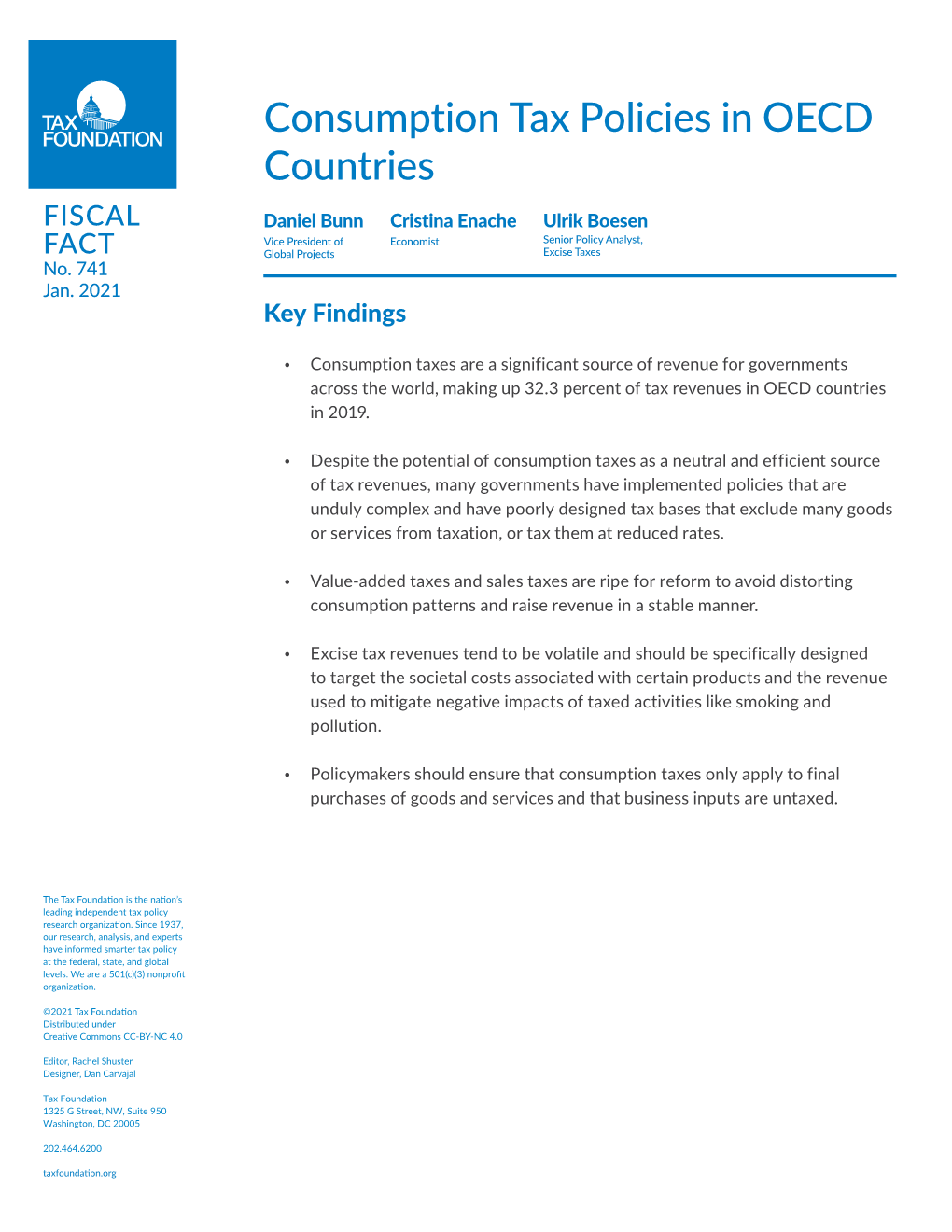 Consumption Tax Policies in OECD Countries