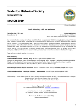 2019 Newsletters