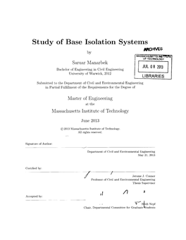 Study of Base Isolation Systems