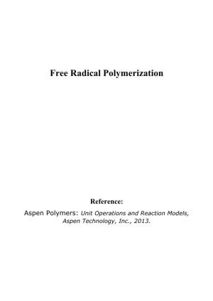 Free Radical Polymerization