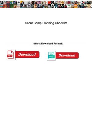 Scout Camp Planning Checklist
