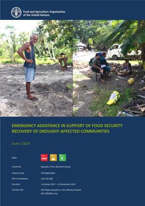 Emergency Assistance in Support of Food Security Recovery of Drought-Affected Communities