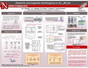 Dielectric and Magnetic Birefringence in Zn Mn Se Dielectric And