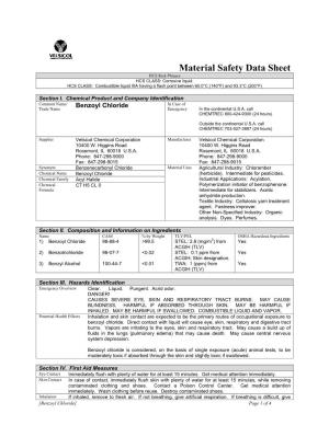 Material Safety Data Sheet HCS Risk Phrases HCS CLASS: Corrosive Liquid