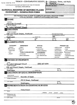 National Register of Historic Places Inventory - Nomination Form