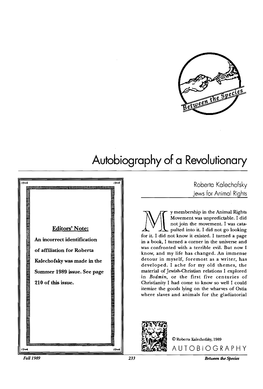 Autobiography of a Revolutionary
