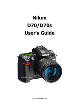 Nikon D70/D70s User's Guide