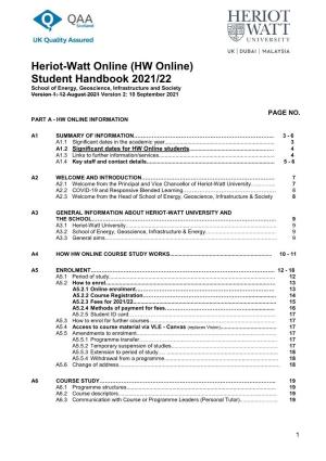 HW Online Student Handbook