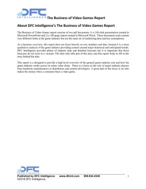 The Business of Video Games Report