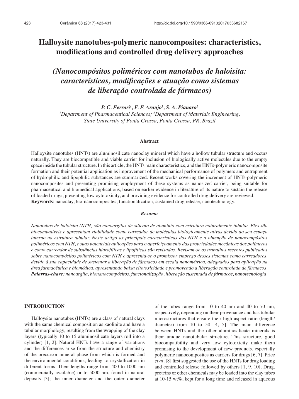 Halloysite Nanotubes-Polymeric Nanocomposites: Characteristics, Modifications and Controlled Drug Delivery Approaches