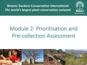 Module 2: Prioritisation and Pre-Collection Assessment