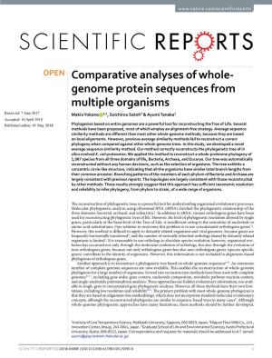 Comparative Analyses of Whole-Genome Protein Sequences