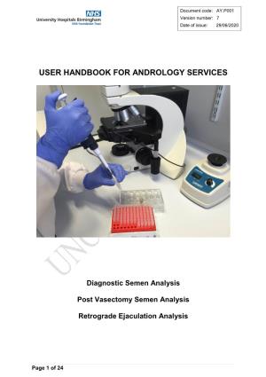 Andrology User Handbook
