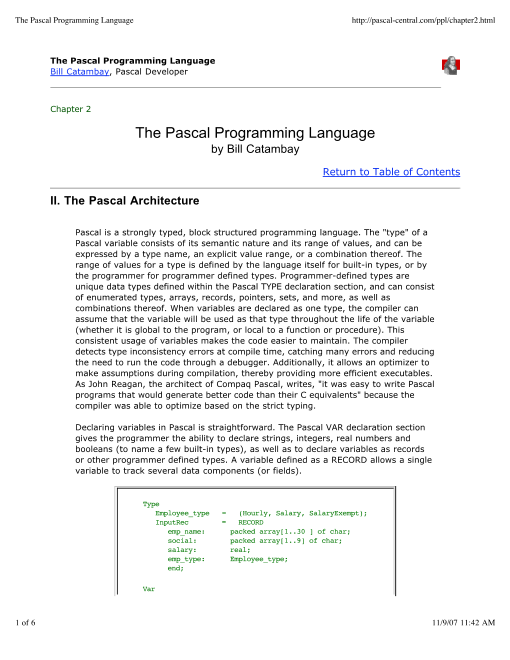 The Pascal Programming Language