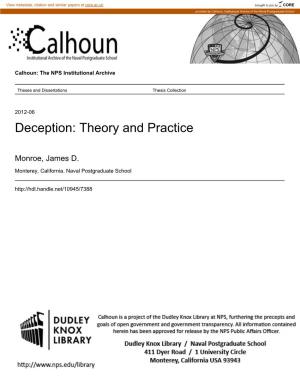 Deception: Theory and Practice