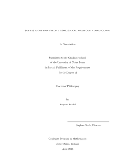 Supersymmetric Field Theories and Orbifold Cohomology