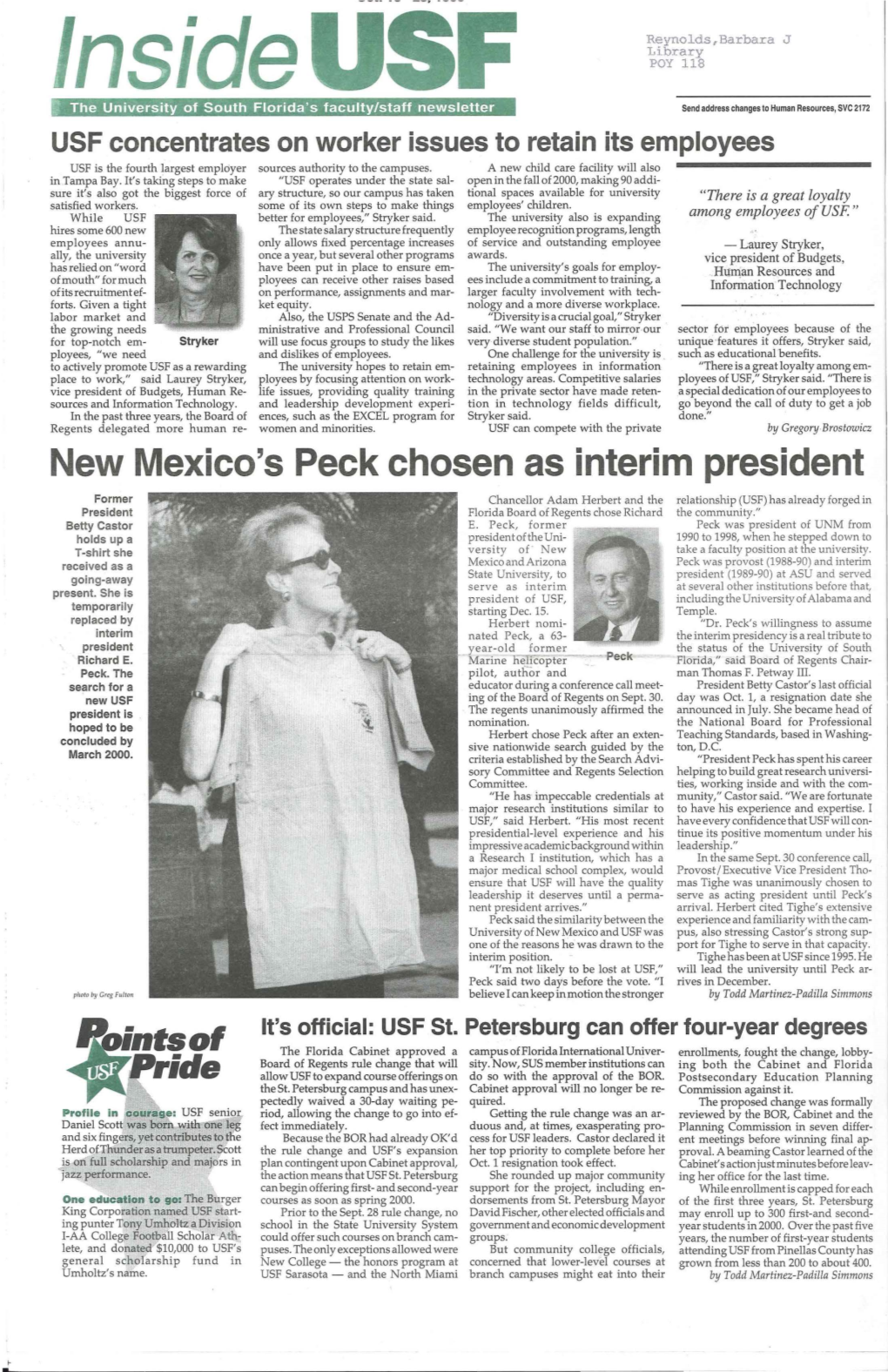 New Mexico's Peck Chosen As Interim President