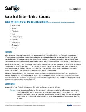 Saflex Acoustical Guide