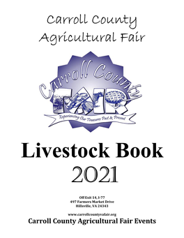 2021 Livestock Book Finalized