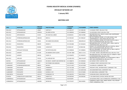 (FISHMED) SPECIALIST NETWORK LIST 1 January 2021 WESTERN