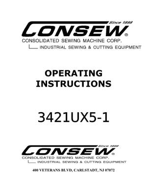 Consew 3421Ux5-1 Instruction Manual.Pdf