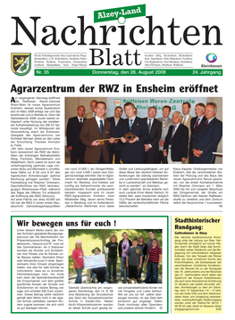 Agrarzentrum Der RWZ in Ensheim Eröffnet