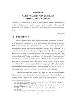 Chapter 2 Narco-Analysis, Polygraph and Brain-Mapping: a Glimpse 2.1 Introduction