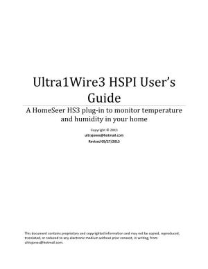 Ultra1wire3 HSPI User's Guide