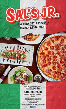 New York Style Pizzeria Italian Restaurant