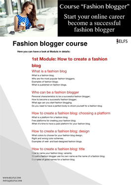 Programm Fashion Blogger.Pages