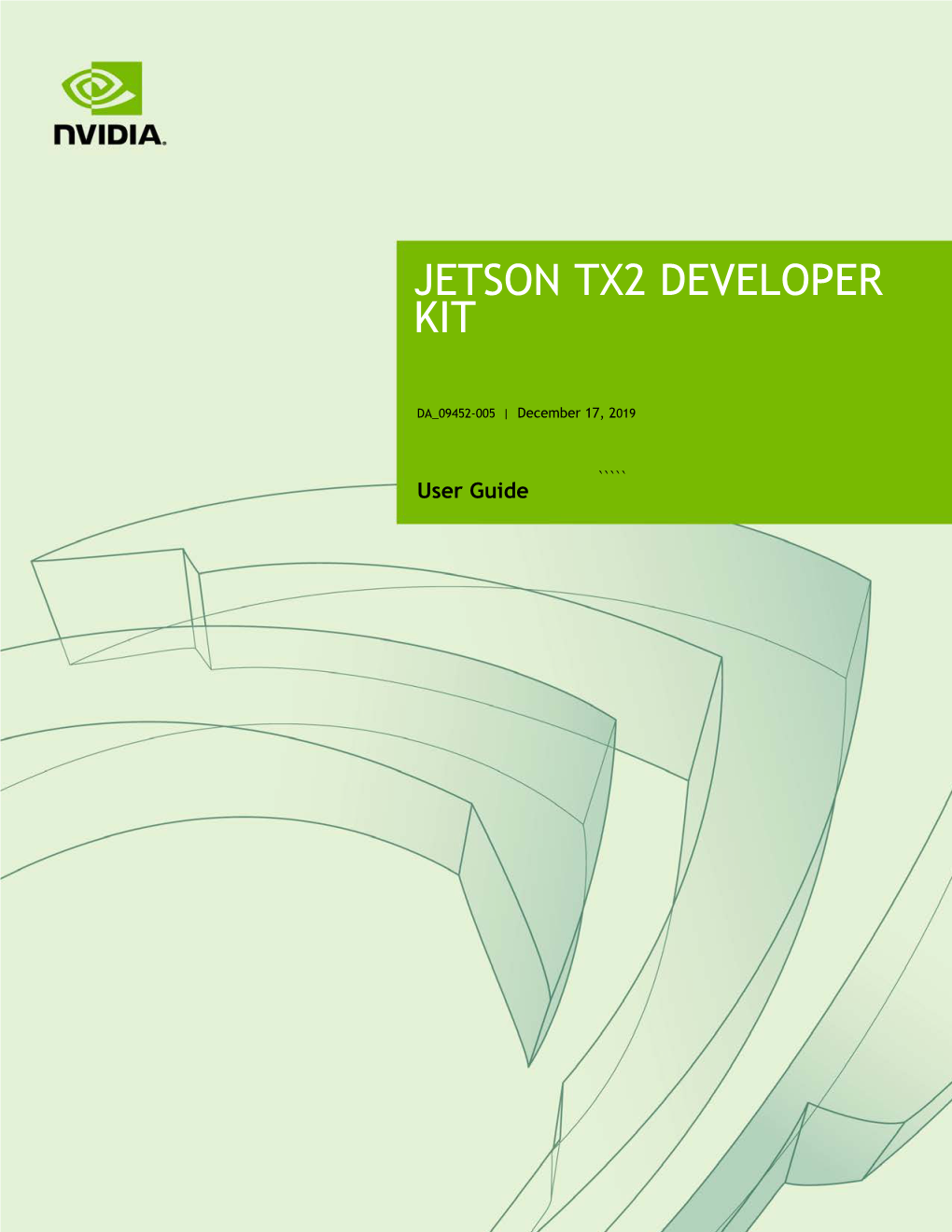 Jetson TX2 Developer Kit User Guide