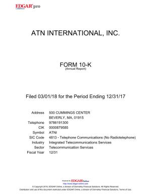 Atn International, Inc