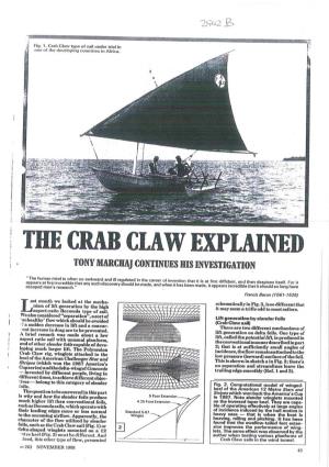 THE CRAB Claw EXPLAINED TONV MARCHAJ CONTINUES HIS INVESTIGATION