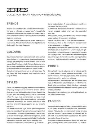 Trends Colours Styles Prints Fabrics