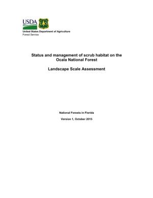 Status and Management of Scrub Habitat on the Ocala National Forest