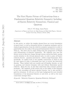 The First Physics Picture of Contractions from a Fundamental Quantum Relativity Symmetry Including All Known Relativity Symmetri